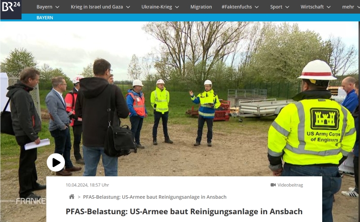 Fernsehbericht über PFAS-Reinigungsanlage, Ansbach