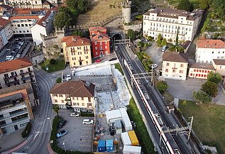 Luftbild der Sanierungsfläche in der Altstadt