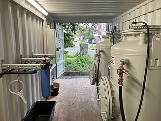 Kompaktanlage zur Behandlung eines LHKW-Schadens.