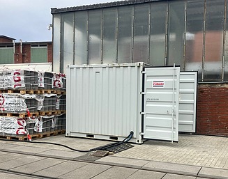 Mobile test facility with activated carbon and ion exchange resin