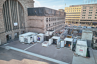 Luftbild der Bauwasserreinigungsanlage am Bonatzbau