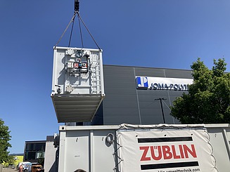 Anlieferung des Vorlagebehälters