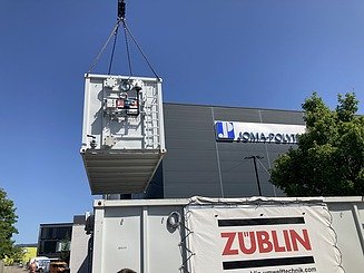 Anlieferung des Vorlagebehälters