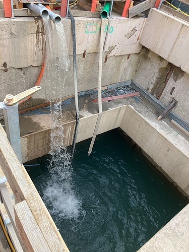 Bild von der Einleitung des gereinigten Wassers