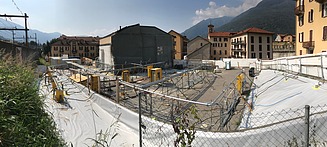 The renovation field with the heating elements.