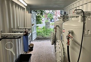 Kompaktanlage zur Behandlung eines LHKW-Schadens.