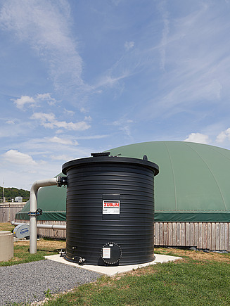 Photo of a Bio BF filter for biological desulphurization of biogas or sewage gas