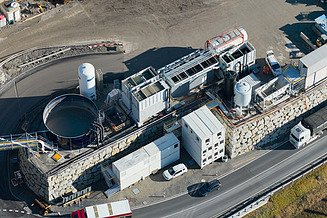 Draufsicht der Tunnelwasserreinigungsanlage