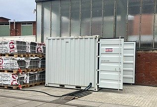 Mobile test facility for testing selected activated carbons and ion exchange resins.