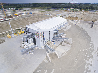 Luftbild der Bodenwaschanlage in Ingolstadt