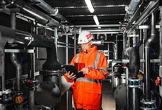 Digitalisierte Anlagensteuerung und Überwachung der Temperaturentwicklung.