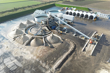 Foto einer Bodenwaschanlage für PFAS-Böden