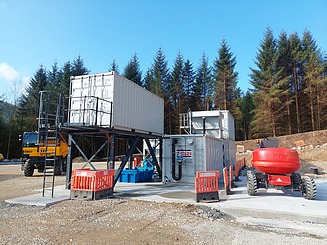 Image of the tunnel water purification plant in the Scottish Highlands