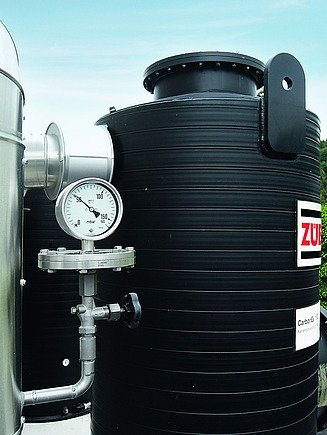 Image of a Carbon Ex S activated carbon filter for sewage gas