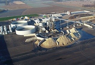Luftbild der Bodenwaschanlage in Wittmundhafen