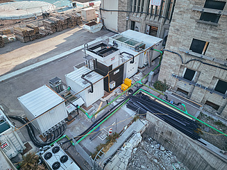 Nahaufnahme der Bauwasserreinigungsanlage