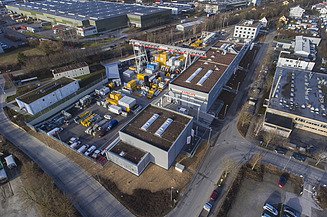 Luftbild unserer Zentrale in Markgröningen bei Stuttgart