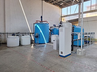 Groundwater purification system for chromate removal.