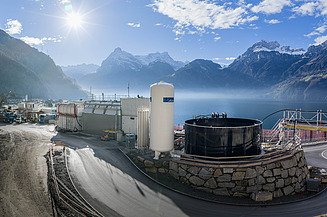 Photo of the tunnel water treatment plant