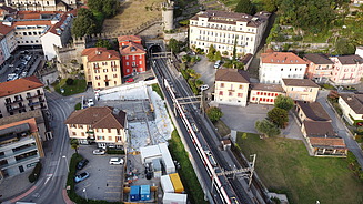 Aerial view of the remediation area in the old town